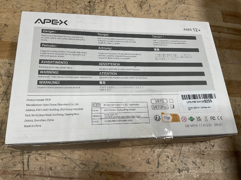 Photo 1 of APEX VR70 FPV Drone Kit, First-Person View with Goggles, Brushed Racing for Beginners Super-Wide 120° FPV, Low-Latency 5.8G Transmission, Drop-resistant, Suitable Novice Practice Drones