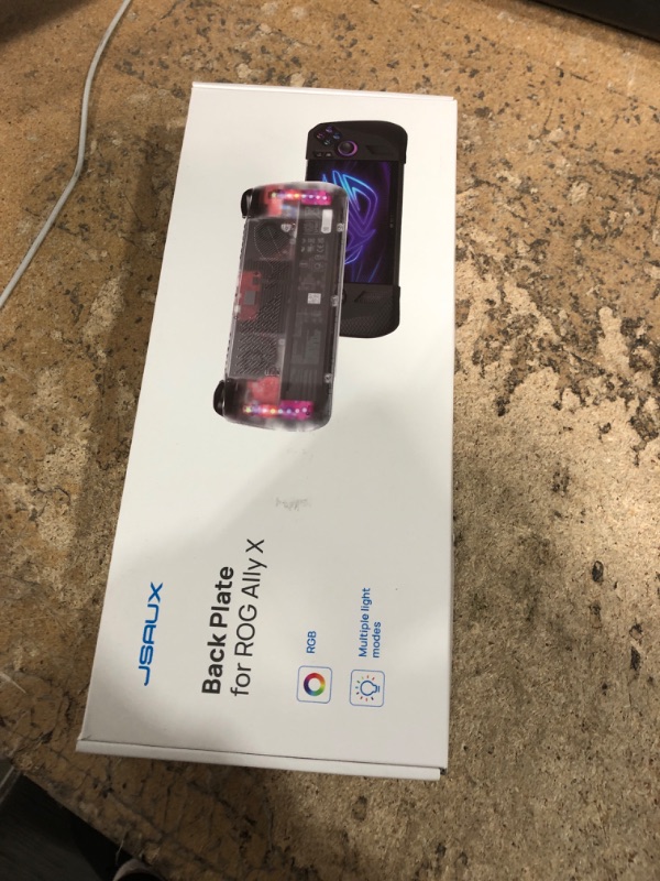 Photo 1 of JSAUX RGB Transparent Back Plate for ROG Ally X, ROG Ally X Case with Silicone Grip and Cooling Module, ROG Ally X Accessories DIY Replacement Shell Compatible with ASUS ROG Ally X 2024
