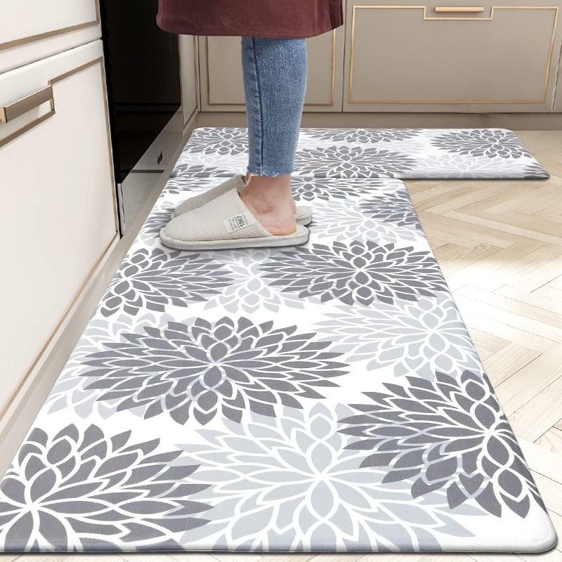 Photo 1 of HEBE Anti Fatigue Kitchen Rug Sets 2 Piece Non Slip Kitchen Mats