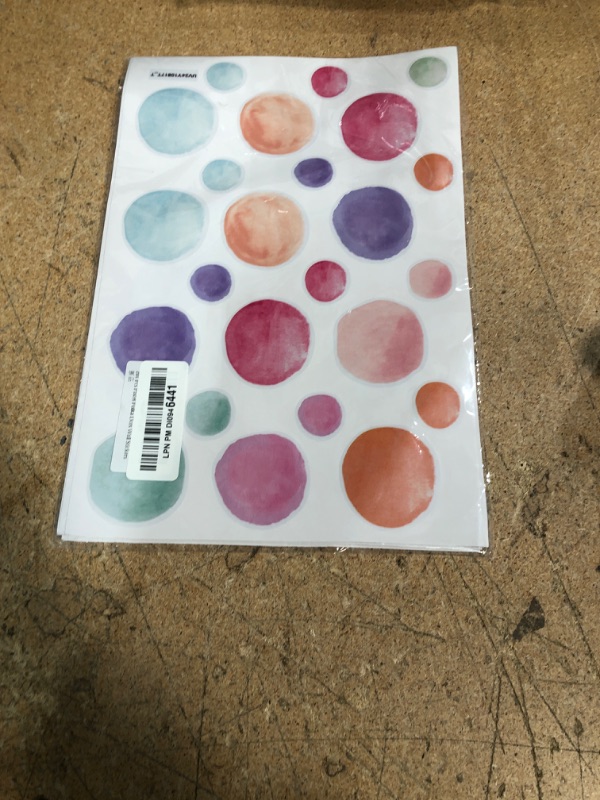 Photo 1 of 201 Pcs Watercolor Polka Dots Wall Decals, Peel and Stick Boho Rainbow Wall Stickers, Multicolor Circle Wall Decor,Pastel Colorful Round Decoration for Girls Bedroom Kids Nursery Classroom Playroom