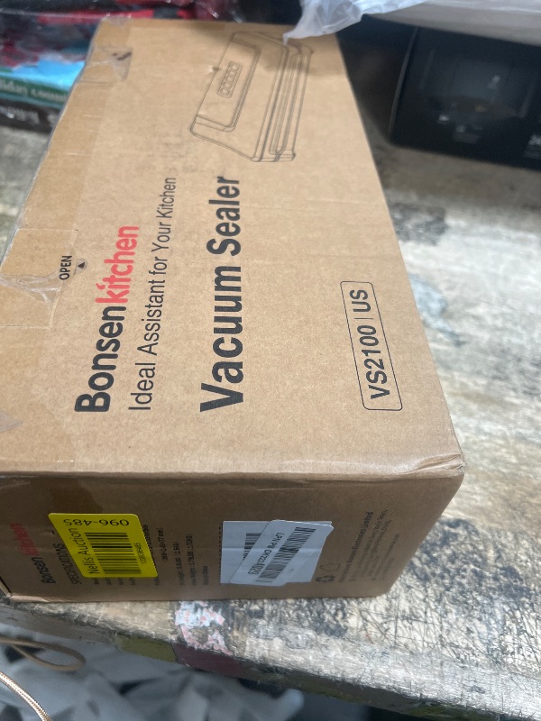 Photo 1 of [Updated 2025] Bonsenkitchen Vacuum Sealer Machine + 40 Vacuum Bags, Fast-Compact/Multi-Functional Food Vacuum Sealer with External Vacuum System, Silver
