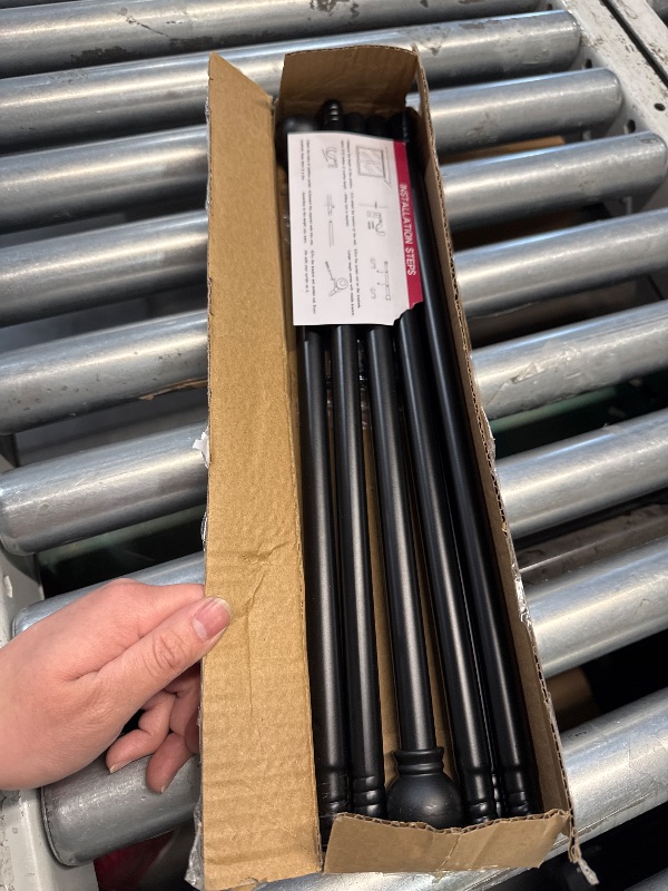 Photo 1 of ***(PARTS ONLY/ NON REFUNDABLE/ NO RETURNS OR REFUNDS)***
Thestoa Curtain Rods for Windows 48 to 84-92 inch, 5/8" Matte Black Curtain Rods, Stainless Steel Small Curtain Rods for Bedroom, Living Room,Kitchen,Farmhouse, Outdoor Curtain rod Black