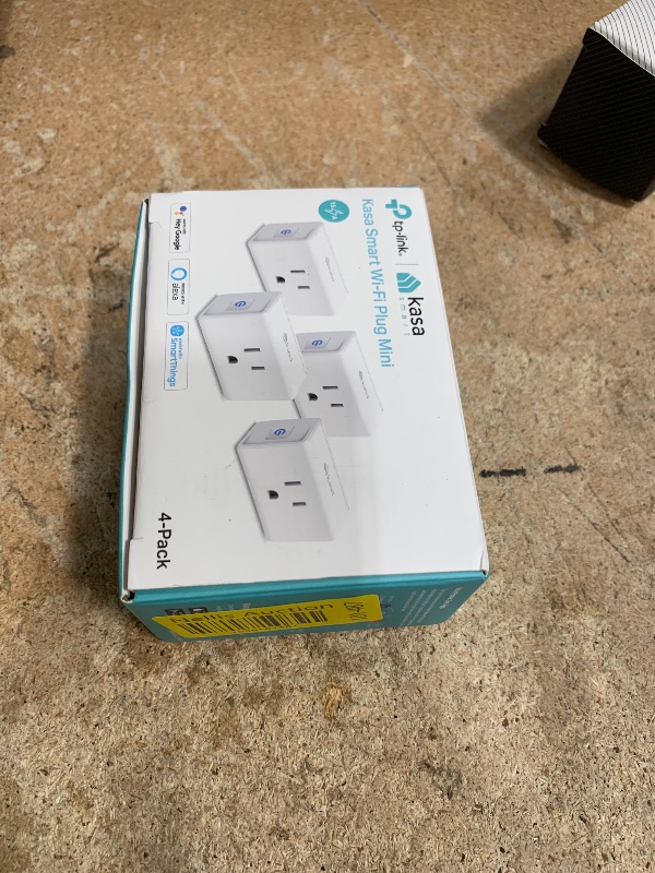 Photo 1 of Kasa Smart Plug Mini 15A, Smart Home Wi-Fi Outlet Works with Alexa, Google Home & IFTTT, No Hub Required, UL Certified, 2.4G WiFi Only, 4-Pack(EP10P4) , White