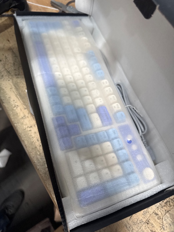 View 2 of AULA 99 Key Keyboard, Tri-Mode Bluetooth/2.4GHz/USB-C Cute Creamy Gaming Keyboard with Number Pad RGB Backlit, Media Knob Custom Mechanical Feel Computer Keyboards for MAC Xbox PC Gamer - Purple
