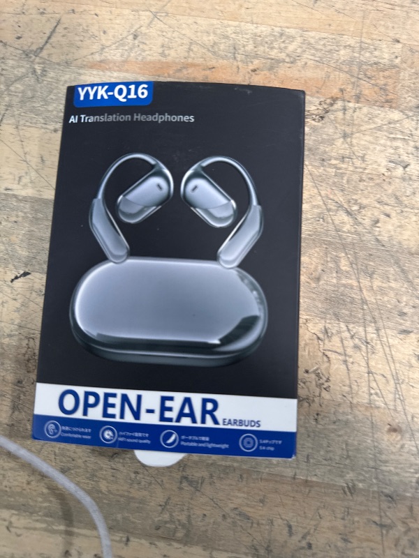 Photo 1 of AI Translation Earbuds Real Time, 3-in-1 Translator Earbuds 144 Languages & Accents, Audifonos Traductores Inglés Español, Open Ear Wireless Ear Buds Bluetooth with Charging Case fit iOS & Android
