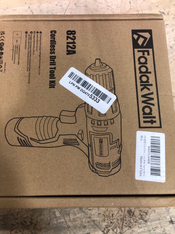 Photo 1 of (POWER TESTED __ MISSING CHARGER) FADAKWALT Cordless Drill Set,12V Power Drill Set with Battery and Charger, Electric Driver/Drill Bits, 3/8'' Keyless Chuck,21+1 Torque Setting, 180 inch-lbs, with LED Electric Drill Set (Green)
