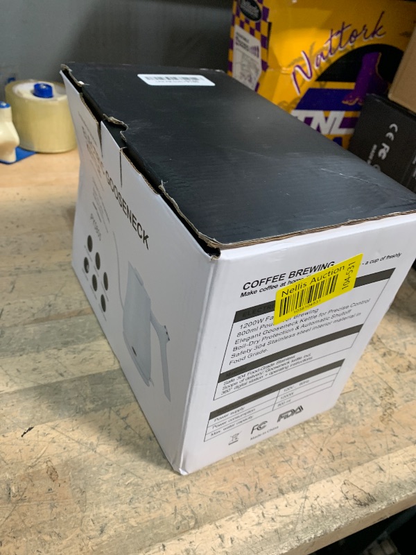 Photo 1 of ***(MINOR DAMAGE/ SEE NOTES)***
Larmstom Electric Kettle Gooseneck,0.9L 1000W Tea Coffee Water Heater, 304 Stainless Steel Water Boiler Fast Heating with Auto Shut Off Boil-Dry Protection,30 fl oz