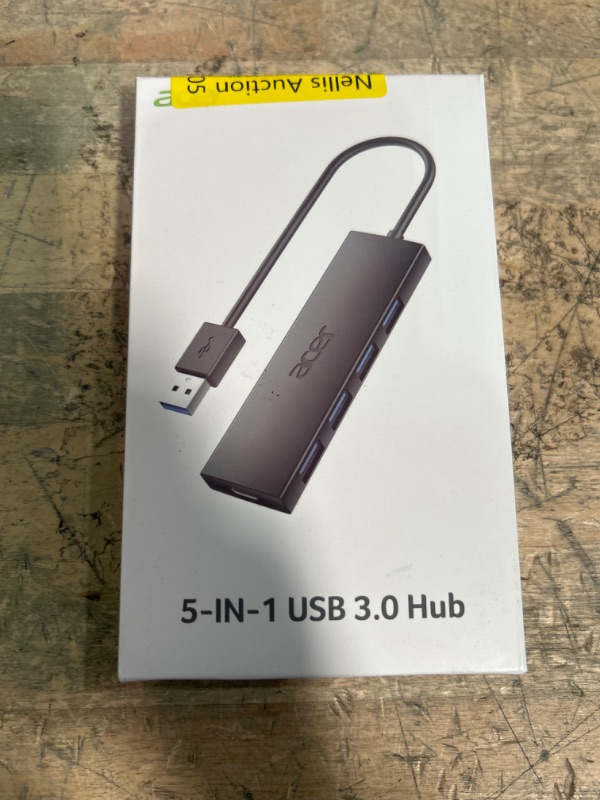 Photo 1 of Acer USB Hub 4 Ports, Multiple USB 3.0 Hub, USBA Splitter for Laptop with Type C Power Port, Extender for A Port Laptop, PC, Desktop and More (2ft)