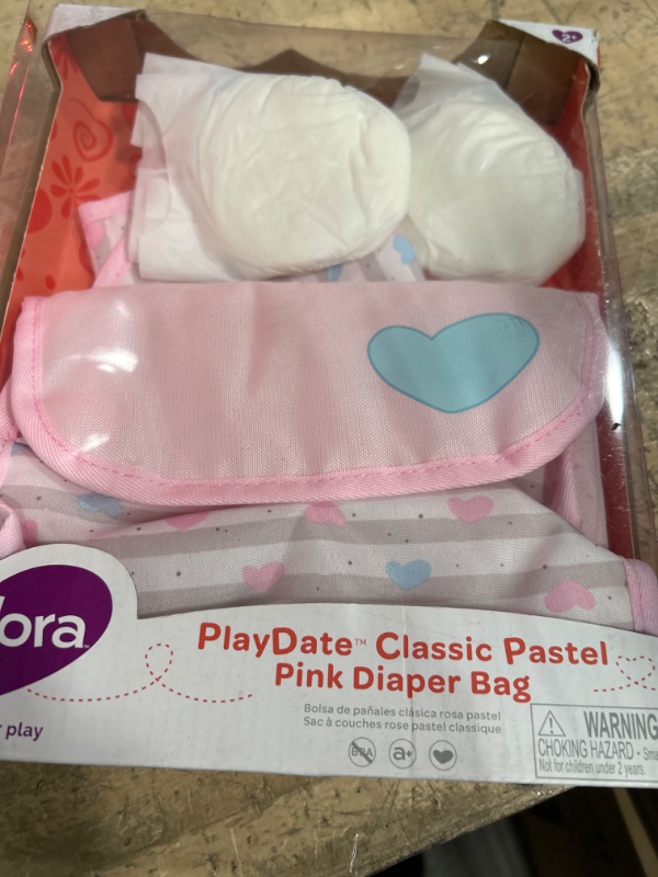 Photo 1 of Adora Classic Pastel Pink 7 Inch Doll Diaper Bag for Creative and Imaginative Pretend Play
