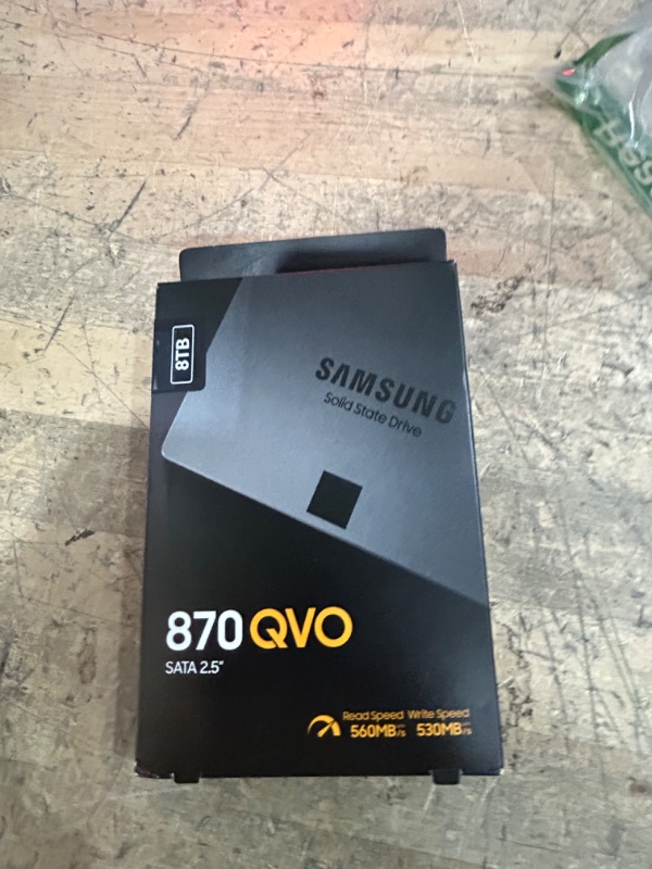 Photo 1 of SAMSUNG 870 QVO SATA III SSD 8TB 2.5" Internal Solid State Drive, Upgrade Desktop PC or Laptop Memory and Storage for IT Pros, Creators, Everyday Users, MZ-77Q8T0B