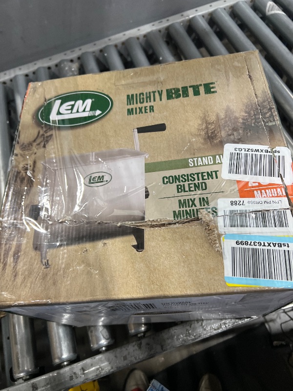 Photo 1 of LEM Products MightyBite 20 Pound Capacity Manual Meat Mixer, Stainless Steel, Manual Only