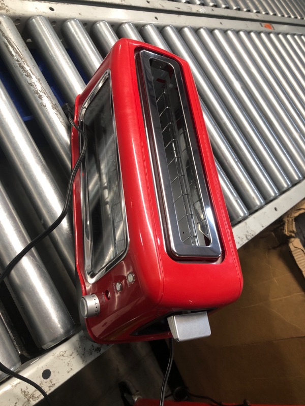 Photo 1 of ***NON-REFUNDABLE, PARTS ONLY, BAGEL BUTTON IS PUSHED IN, STILL FUNCTIONAL**
DASH Clear View Toaster - Compact Design with 7 Browning Levels & Clear-View Window, Extra-Wide Slot Large Toaster, 1-Touch Defrost, Reheat & Bagel Functions - Easy Clean Up Crum