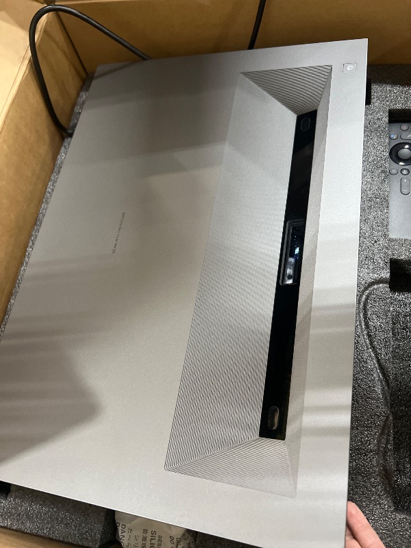 Photo 1 of ***PARTS ONLY ITEM/ISSUE WITH HOW IT FUNCTIONS*** WEMAX Nova 4K UHD Ultra Short Throw Projector, 150" ALPD Laser TV with Smart Android TV, HDR10 Home Theater, Dolby Audio DTS-HD, UST Projector for Movie, WiFi Bluetooth, Built in Google Assistant