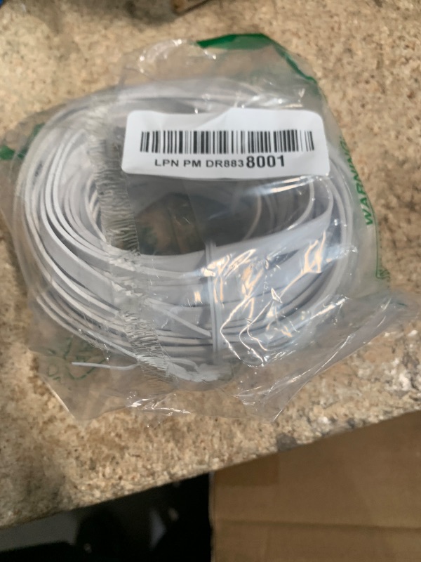 Photo 1 of Jadaol Cat 6 Ethernet Cable 50 ft, Indoor 10Gbps Support Cat8 Cat7 Network, Flat Fast Speed RJ45 Internet LAN Computer Solid Patch Cord with Clips for Router, Modem, PS4/5, Xbox, Gaming, White