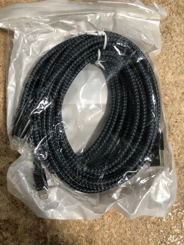 Photo 1 of 3 pack lightning iphone chargers 3 different sizes color black 