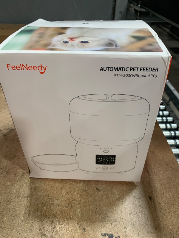 Photo 1 of Automatic Pet Feeder, FEELNEEDY 3L WiFi Food Dispenser for Cats and Dogs with 304 Stainless Steel Feeding Bowl, Up to 36 Portions 10 Meals Per Day, App Control/2.4G WiFi Spport