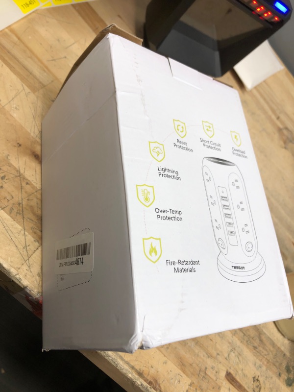 Photo 1 of Tower Power Strip with Individual Switches, TESSAN Surge Protector with 12 Outlets, 5 USB Ports(2 USB C), Flat Extension Cord 10 Ft, Flat Plug, Charging Station for Multiple Devices, for Office, Dorm