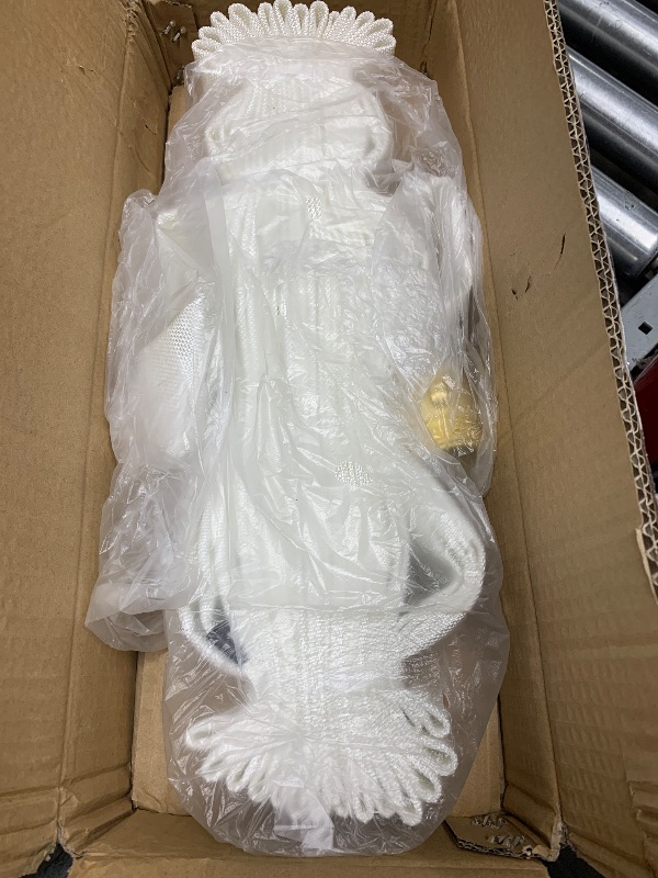 Photo 1 of AKW Fire Hose, White, 1-1/2" ID, 500 PSI Burst Pressure, M x F NST Brass Connectors (50 ft.)