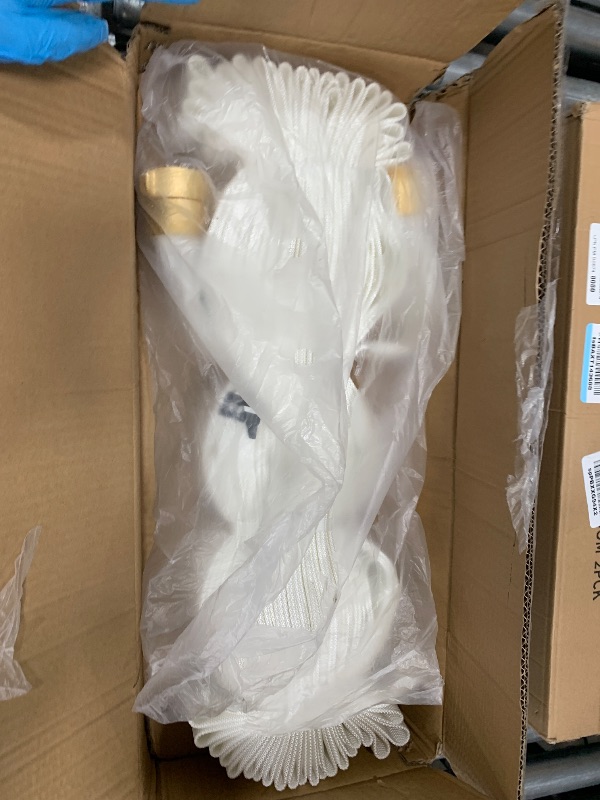 Photo 1 of AKW Fire Hose, White, 1-1/2" ID X 100 FT, 500 PSI Burst Pressure, M x F NST Brass Connectors (100 ft.)