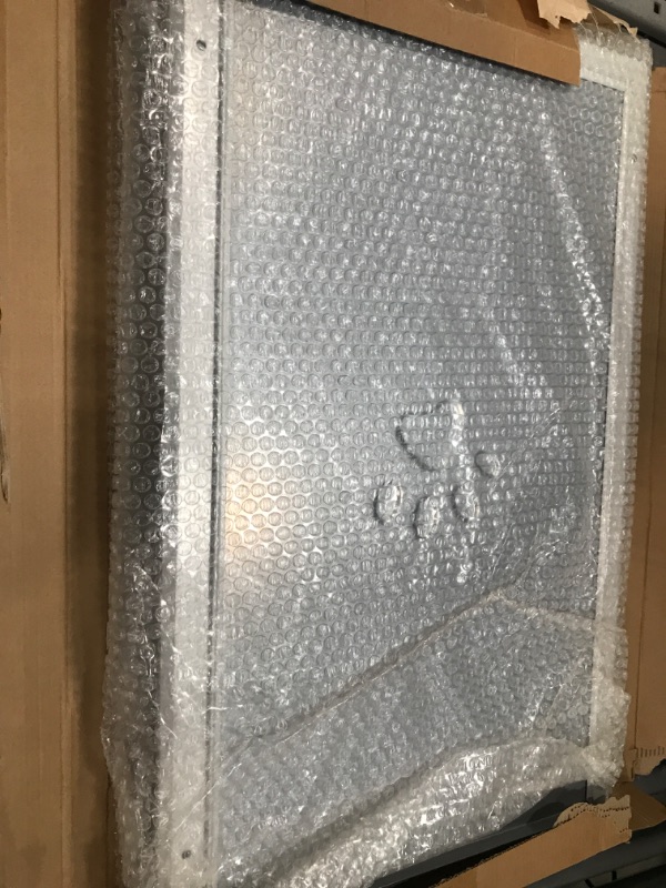 Photo 1 of [Petoasis] Heavy Duty Aluminum Dog Door with Lock,3 Flap Insulated Dog Door with Installation Manual,Never Rust (Indestructible) (Silvery White, XLarge for Door)