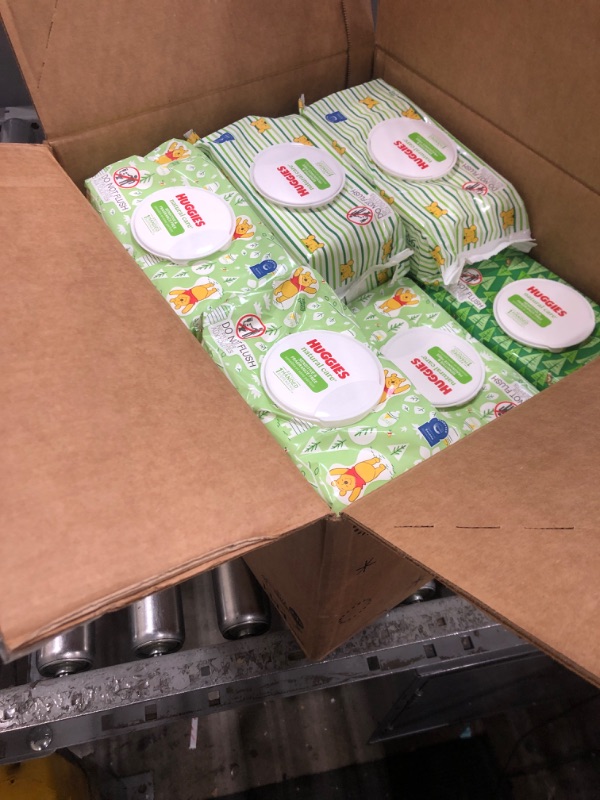 Photo 1 of **22 PACKS, MISSING 2** Sensitive Baby Wipes, Huggies Natural Care Baby Diaper Wipes, Unscented, Hypoallergenic, 99% Purified Water, 24 Soft Pack (1344 Wipes Total)