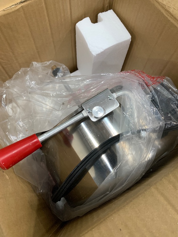 Photo 1 of 12 Oz Replacement Kettle for Popcorn Machine 1350W Kettle Popper with Lid, Stirrer, Gear Shaft, and 3-Prong Plug by Great Northern Popcorn