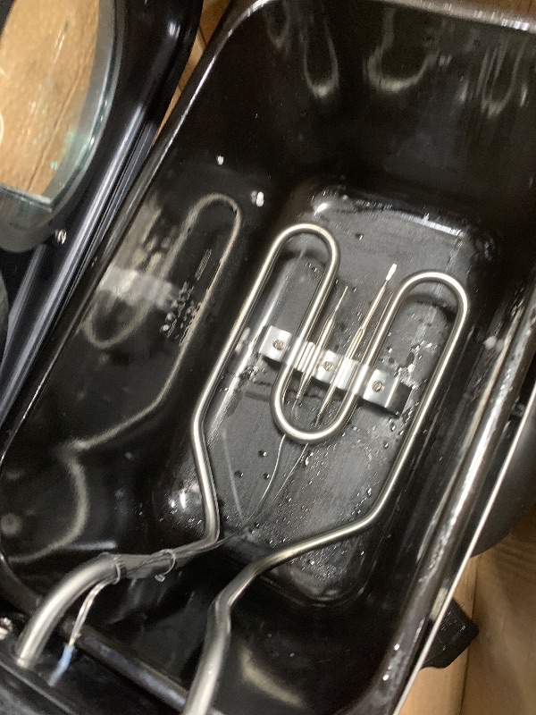 Photo 1 of **used item, needs cleaning** OVENTE Electric Deep Fryer 2 Liter Capacity, 1500 Watt Lid with Viewing Window and Odor Filter, Adjustable Temperature, Removable Frying Basket and Easy to Clean Stainless Steel Body, Silver FDM2201BR