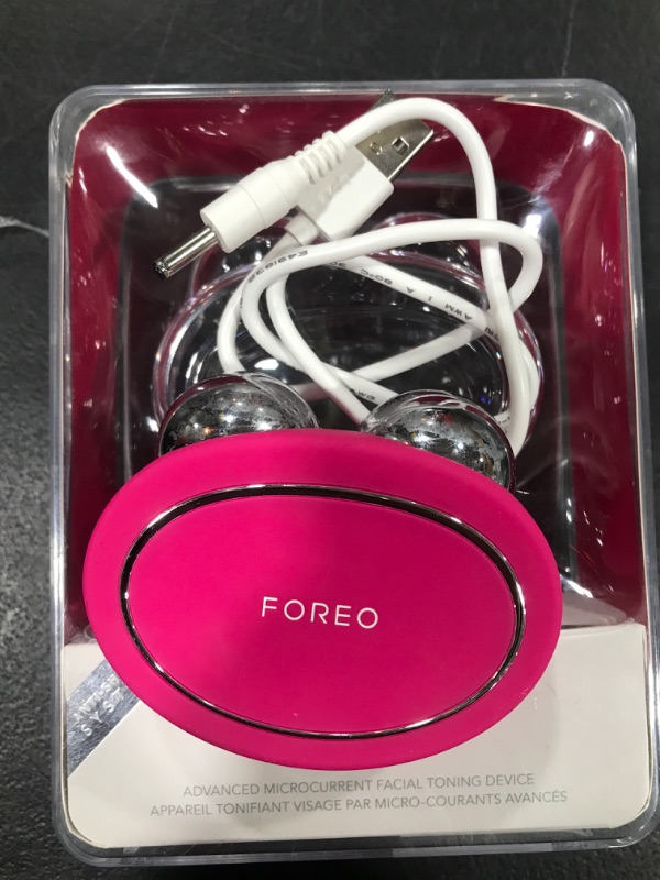 Photo 2 of FOREO Bear 2 Advanced Lifting & Toning Microcurrent Facial Device - Anti Aging Face Sculpting Tool - Firm & Contour - Non-Invasive - Increases Skin Care Absorption - Fuchsia