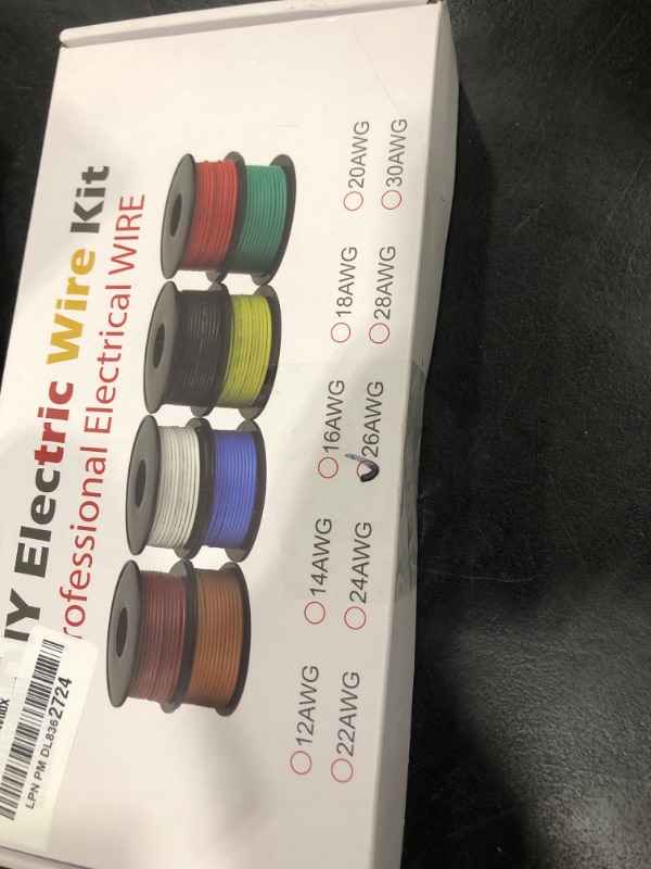 Photo 1 of 26 AWG Stranded Wire Spool, 32.8ft Each in 8 Colors - Silicone Electrical Tinned Copper Wire, 26 Gauge Flexible Hook Up Wire Kit for DIY, Automotive, Home, and Power Wiring