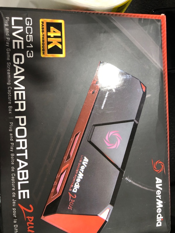 Photo 2 of AVerMedia Live Gamer Portable 2 Plus Game Capture Card, 4K Pass Through, Low Latency, Recording and Streaming for Nintendo Switch, PlayStation 4, Xbox (GC513)