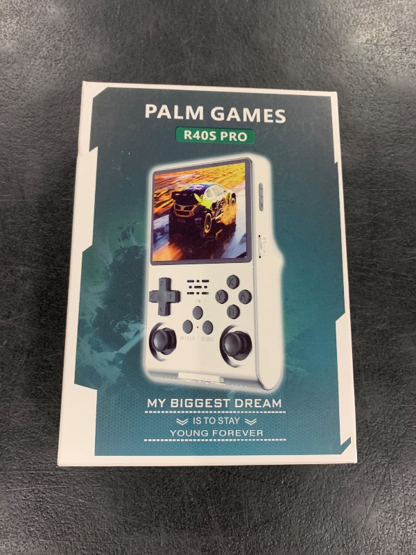 Photo 1 of FVBADE[30000 in 1 R40S PRO Handheld Game Console 3.5 inch IPS Screen Mini Retro Console 3800mAh Portable Pocket Arcade 45+ Mainstream Emulator 256G TF Card Transparent.(White)