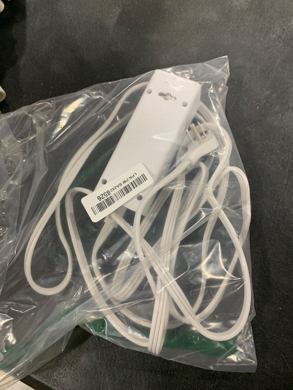 Photo 1 of 10Ft Extension Cord with Multiple Outlets, Flat Plug Power Strip Surge Protector with 10 Ft Long Cord, 6 Outlet 3 USB Ports (1 USB C), Multi Outlet Wall Plug for Travel, College, Dorm Room Essentials