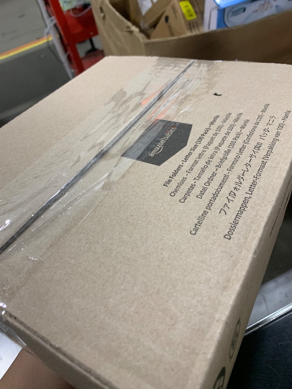 Photo 1 of Amazon Basics 1/3-Cut Tab, Assorted Positions File Folders, Letter Size, Manila - Pack of 100