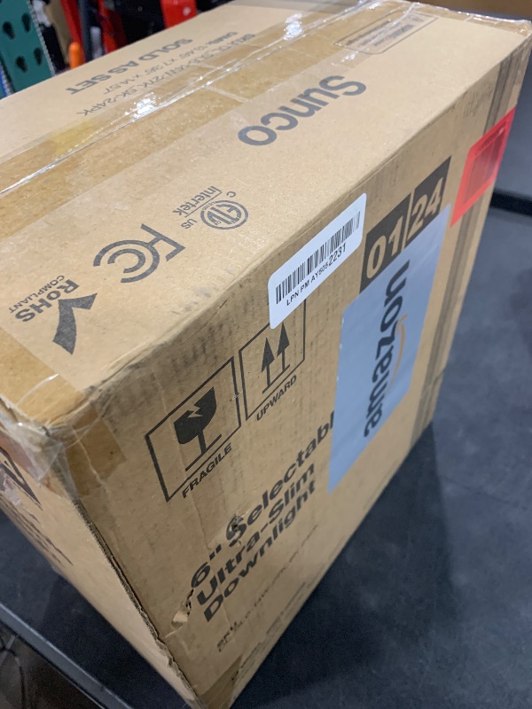 Photo 1 of Sunco 24 Pack 6 Inch Ultra Thin LED Recessed Ceiling Lights Smooth Trim Selectable CCT 2700K, 3000K, 4000K, 5000K, 6000K, Dimmable 14W=100W Wafer Thin Canless with Junction Box