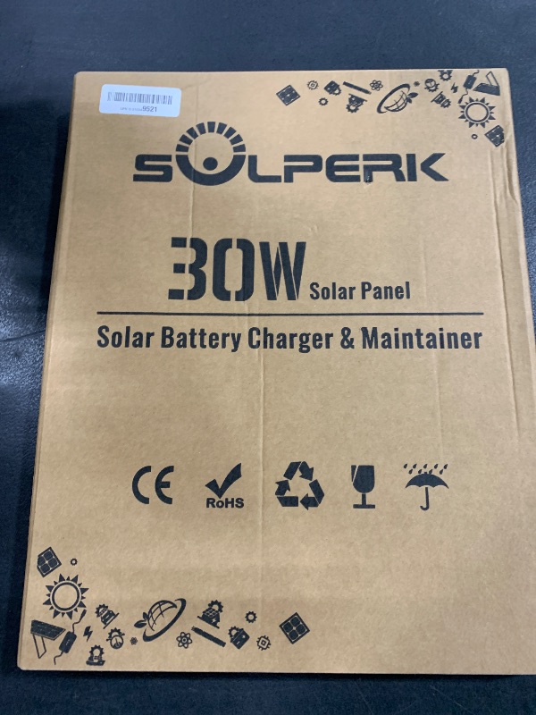 Photo 1 of SOLPERK 30W Solar Battery Charger Solar Battery Maintainer + Upgrade 10A MPPT Charge Controller + Adjustable Mount Bracket for Car RV Boat Motorcycle?12V Waterproof Solar Panel Kit Trickle Charging