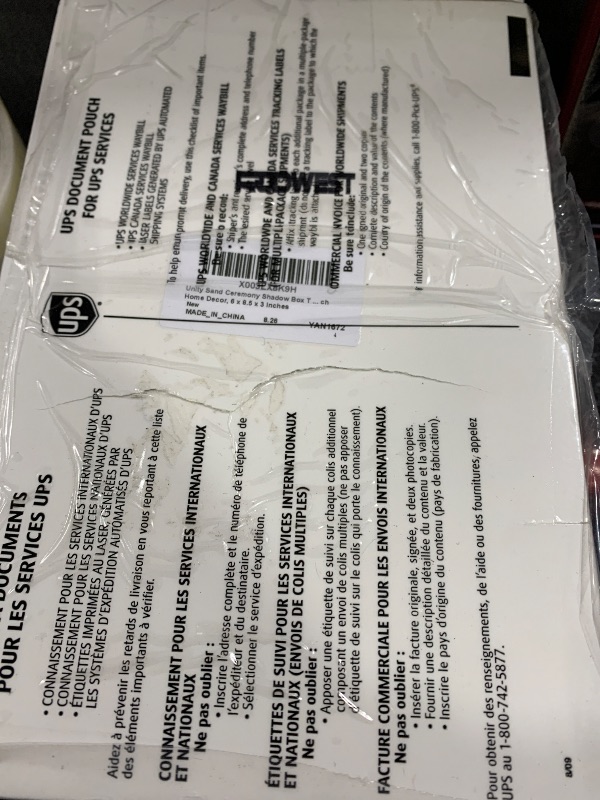 Photo 1 of Roowest Unity Sand Ceremony Shadow Box Two Become One Rustic Shadow for Wedding Wood and Clear Acrylic Sand Box for Vow Renewal Beach Home Decor 6 x 8.5 x 3 Inches