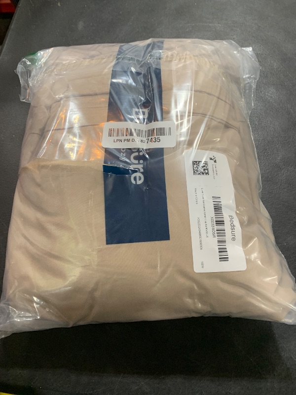 Photo 1 of Bedsure Khaki Duvet Cover Queen Size - 3 Pieces Prewashed Extra Soft Bedding Set, Includes 1 Duvet Cover 90x90 Inches with Zipper Closure & 2 Pillow Shams, Comforter Not Included