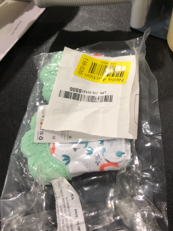 Photo 1 of 2Pack Silicone Teething Mitt, Soothing Infant Teething Mitten Pain Relief, Prevent Scratches Glove, Safe Silicone Teething Toys for 0-12 Months