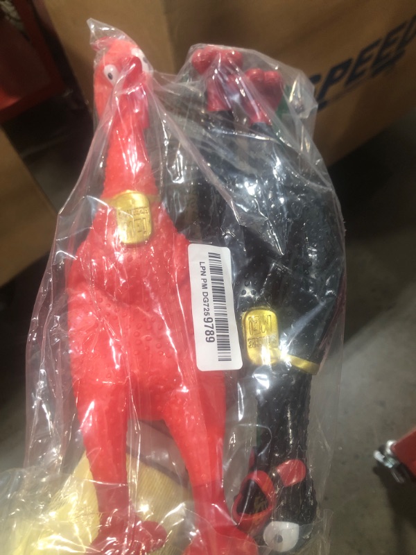 Photo 1 of Animolds Tie-Dye Squeeze Me Rubber Chicken Toy | Screaming Rubber Chickens for Kids | Novelty Squeaky Toy Chicken (2 Pack Solid)