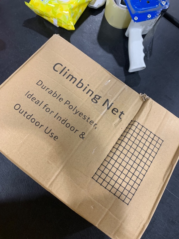 Photo 1 of JumpTrzz Climbing Cargo Net, Polyester Playground Climbing Net, Heavy Duty Large Military Climbing Net for Kids Outdoor, Kids Safety Protection Net, Rope Ladder, Jungle Gyms, Swingset, Treehouse