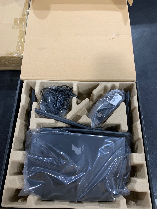 Photo 1 of ASUS TUF Gaming WiFi 6 Router (TUF-AX6000) -Dedicated Gaming Port, Dual 2.5G Port, 3 Steps Port Forwarding, Extendable Router with AiMesh, AiProtection Pro Network Security, Aura RGB Lighting