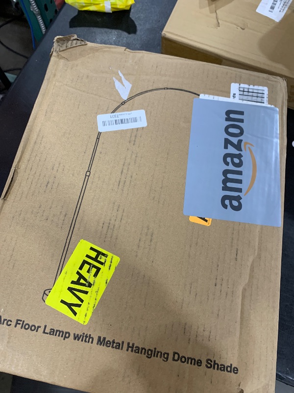 Photo 1 of ?? ?? Arc Floor Lamp for Living Room with Remote, Black Standing Lamp with LED Bulb, Stepless Dimmable Industrial Floor Lamp Over Couch, Modern Tall Reading Lamp for Bedroom Office, 3CCT
