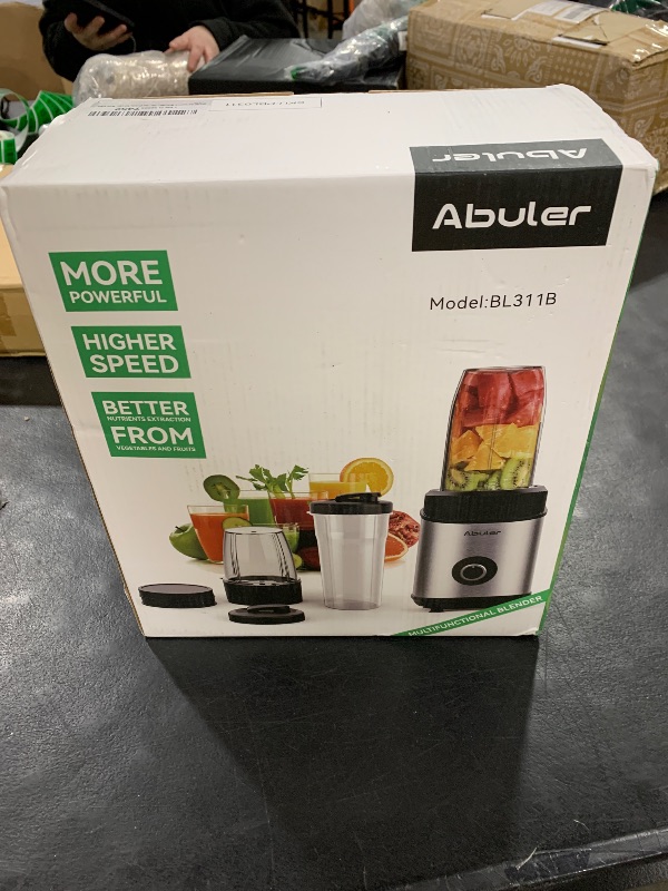 Photo 1 of 1200W Smoothie Blender, Abuler Personal Blender for Shakes and Smoothies, 13 Pieces with 22OZ To-Go Cup Portable Blender and Grinder Combo with 2 Speed Control, Smoothie Maker, BPA Free