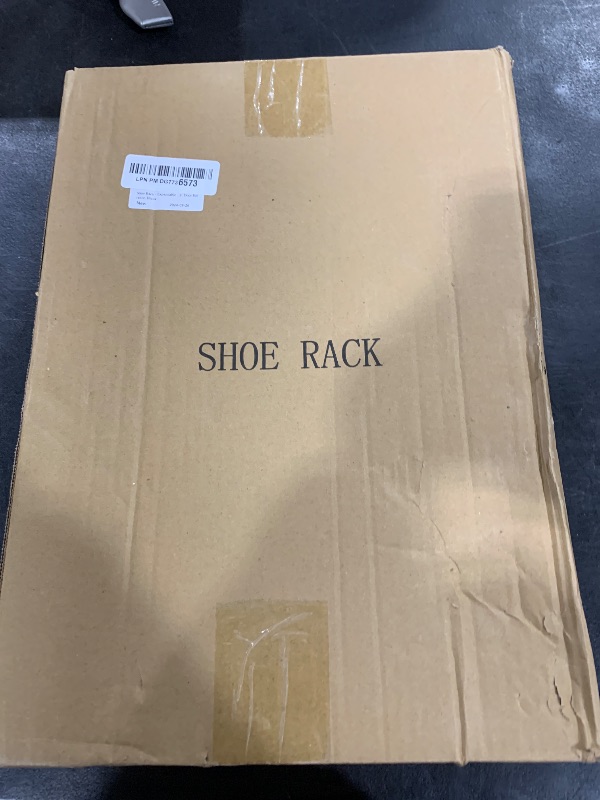 Photo 1 of Shoe Rack - Expandable Shoe Organizer for Closet, Adjustable Metal Shoe Shelf Storage, 2 Tier Stackable Long Shoe Stand Holder for Garage, Entryway, Door Entrance, Black