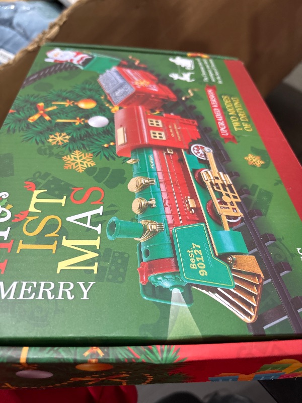 Photo 1 of Train Set-Christmas Train Sets for Around The Tree, Toy Train Sets with Sound and Lights, Toddler Model Trains for 3 4 5 6 7 8+ Years Old Kids Gifts