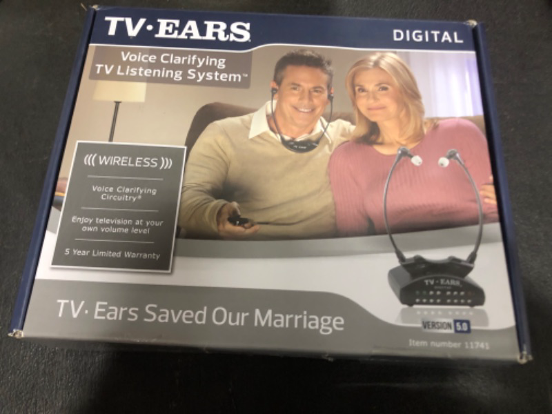 Photo 1 of TV · EARS Digital Wireless Headset System - Wireless Headset for TV - Ideal for Seniors & with Hearing Impairments, Infrared - RF Transmitter Headsets for TV with TV Earbuds - Compatible with All TVs