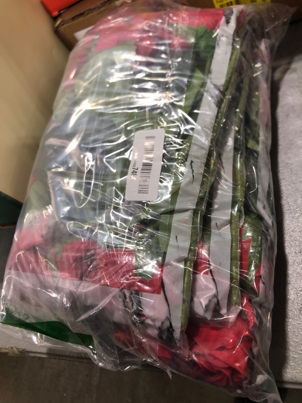 Photo 1 of Tifuly Red Roses Artificial Flowers Bulk - 50 Pcs Realistic Long Stem Fake Silk Roses Bouquet for Wedding Centerpiece Party Home Kitchen Decor