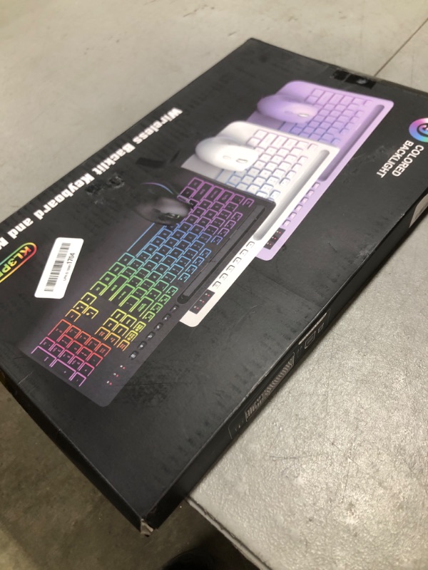 Photo 1 of Wireless Keyboard and Mouse Combo, 9 Backlit Effects, Wrist Rest, Phone Holder, 2.4G Lag-Free Ergonomic Keyboards, Rechargeable Silent Cordless Set for Computer, Laptop, PC, Mac, Windows -SABLUTE