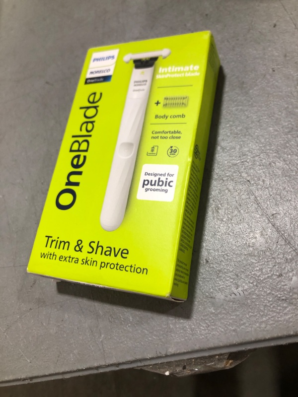 Photo 1 of Philips Norelco OneBlade Intimate, Designed for Pubic Grooming, Trim & Shave with Extra Skin Protection, Model QP1924/70