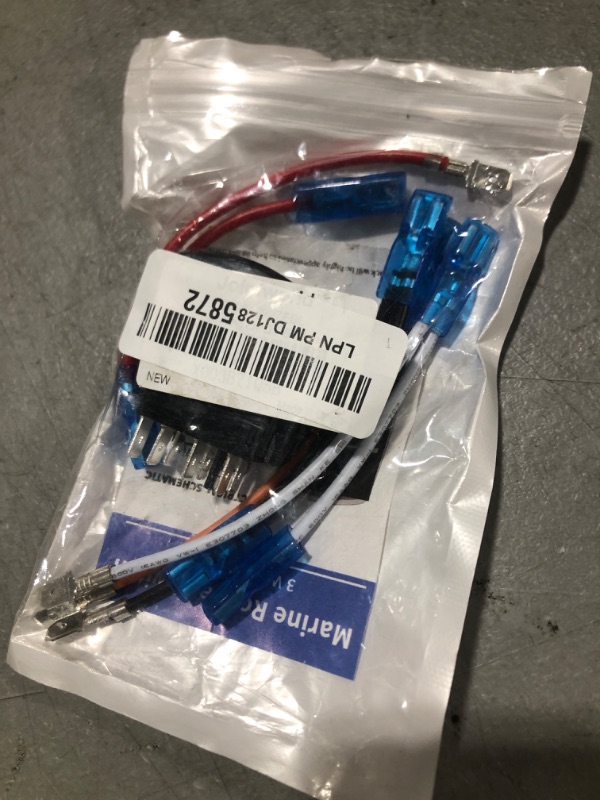 Photo 1 of Joinfworld Marine Rocker Switch 12V 20A 3 Position ON Off ON DPDT 7 Pin 3 Way Rocker Switch Toggle Waterproof Blue LED Light with Jumper Wire for Automotive Car UTV ATV Boat